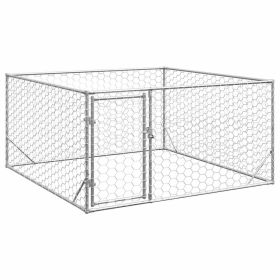 Outdoor Dog Kennel Galvanized Steel Large Durable